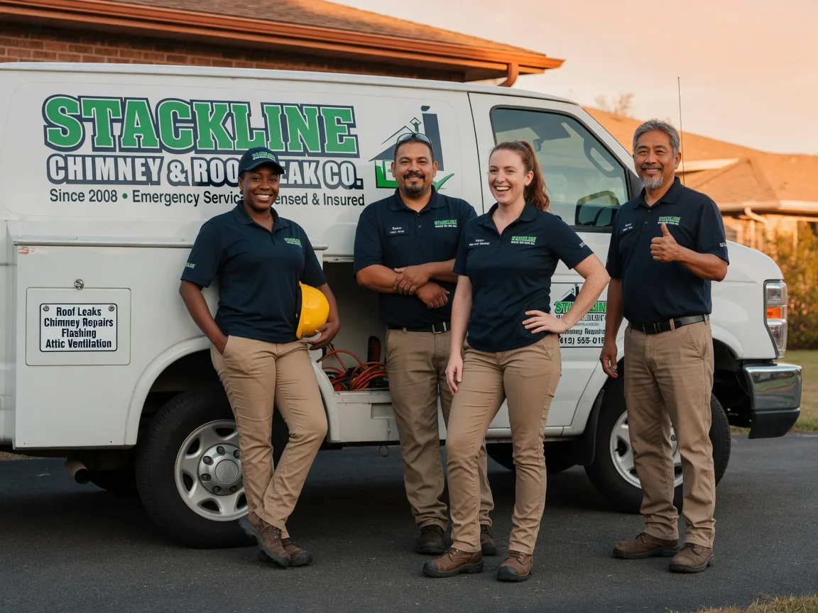 Chimney flashing repair company in New London, NC